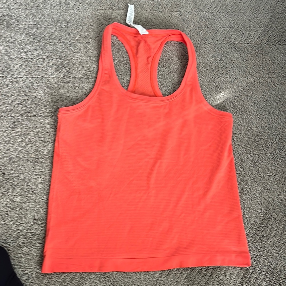Lululemon Swiftly Racerback Race Length Orange Size 6